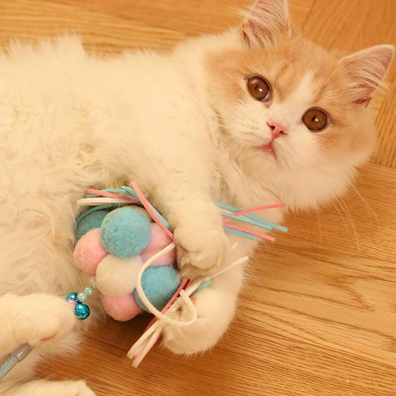 Catvera Plush Feather Teaser Wand Toy - Image 11|||PROMPT|||Original clean product image