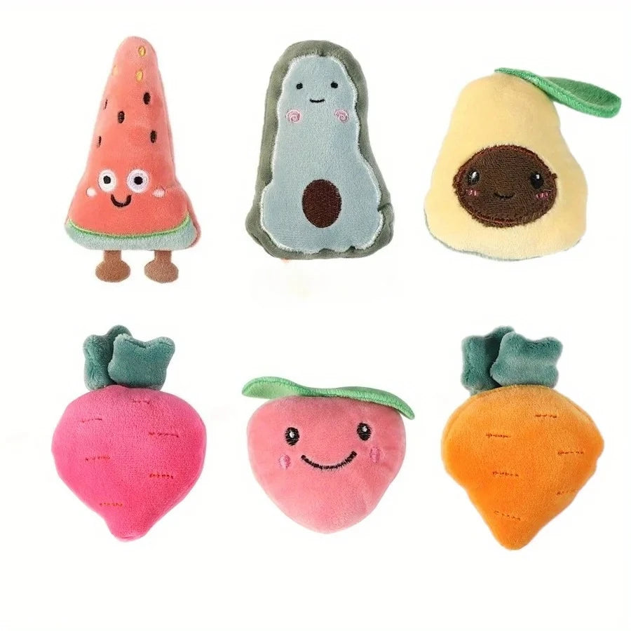 Catvera Plush Fruit Kicker Toys - Image 1|||PROMPT|||Original clean product image