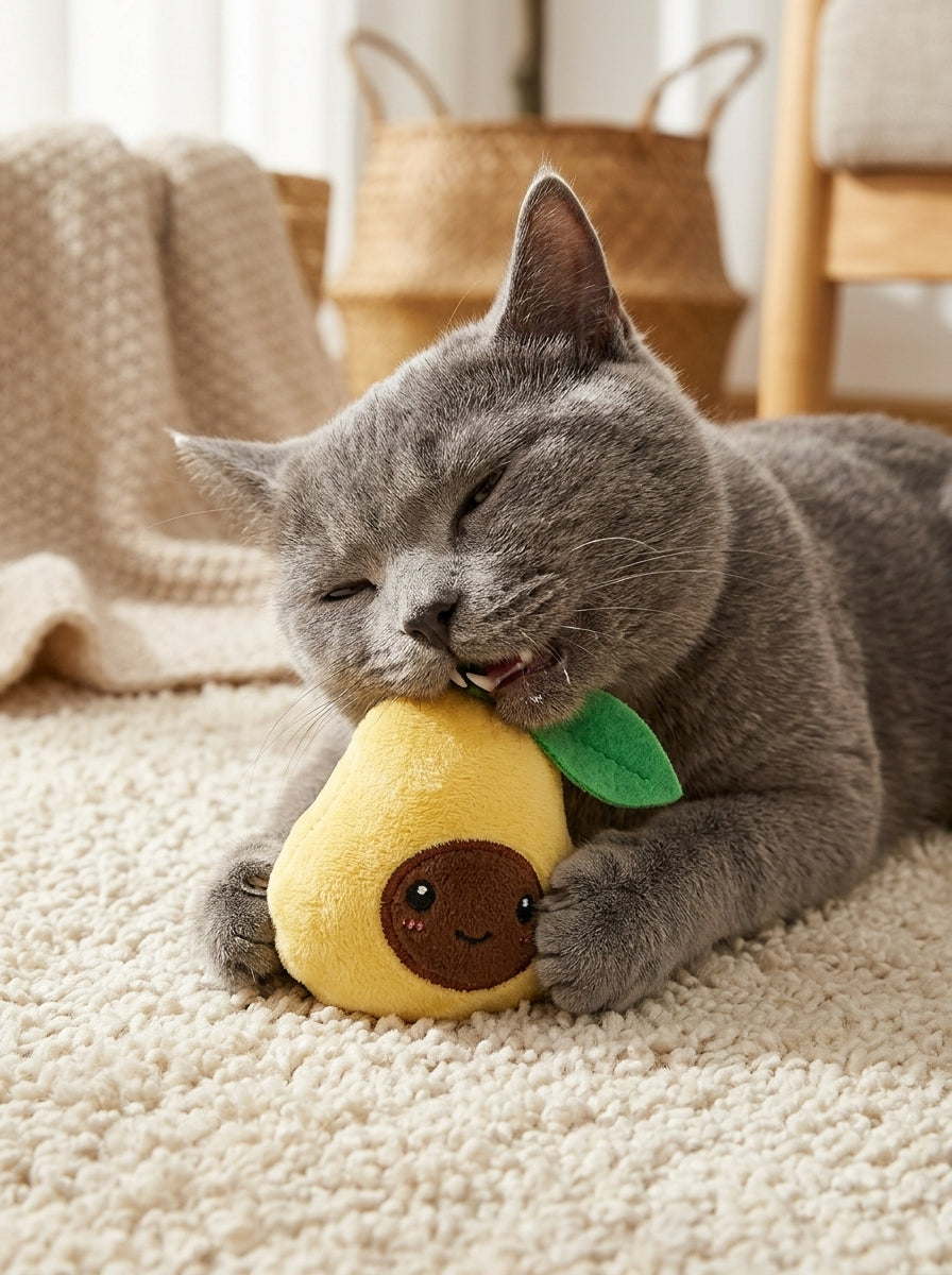 Catvera Plush Fruit Kicker Toys - Dental Health Benefits