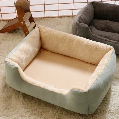 Catvera Plush Pet Bed - Image 3|||PROMPT|||Cleaned image. Original analysis: found 1 text overlay watermark in the top left corner