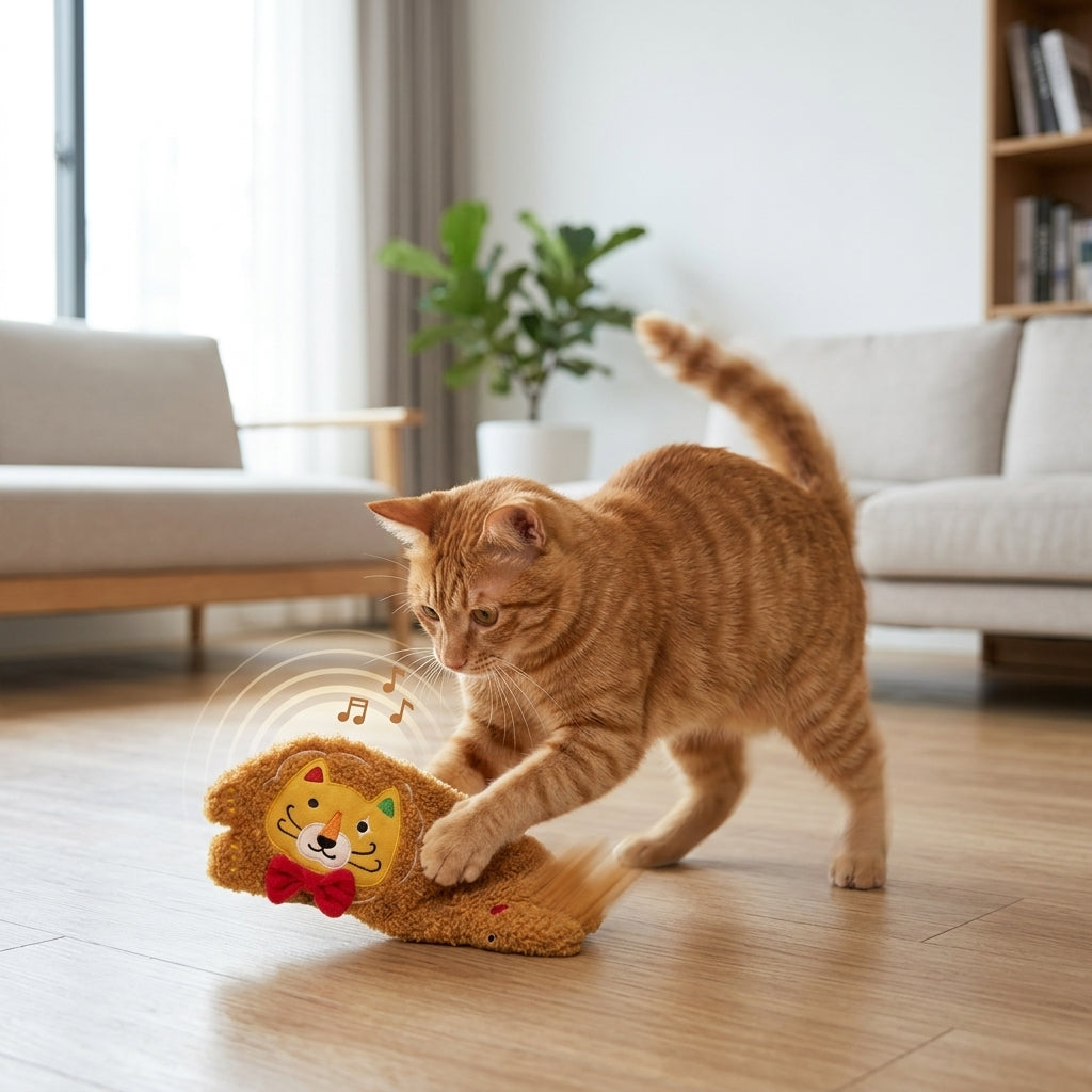 Catvera Plush Vocal Cat Circus Toys - Interactive Vocal Features