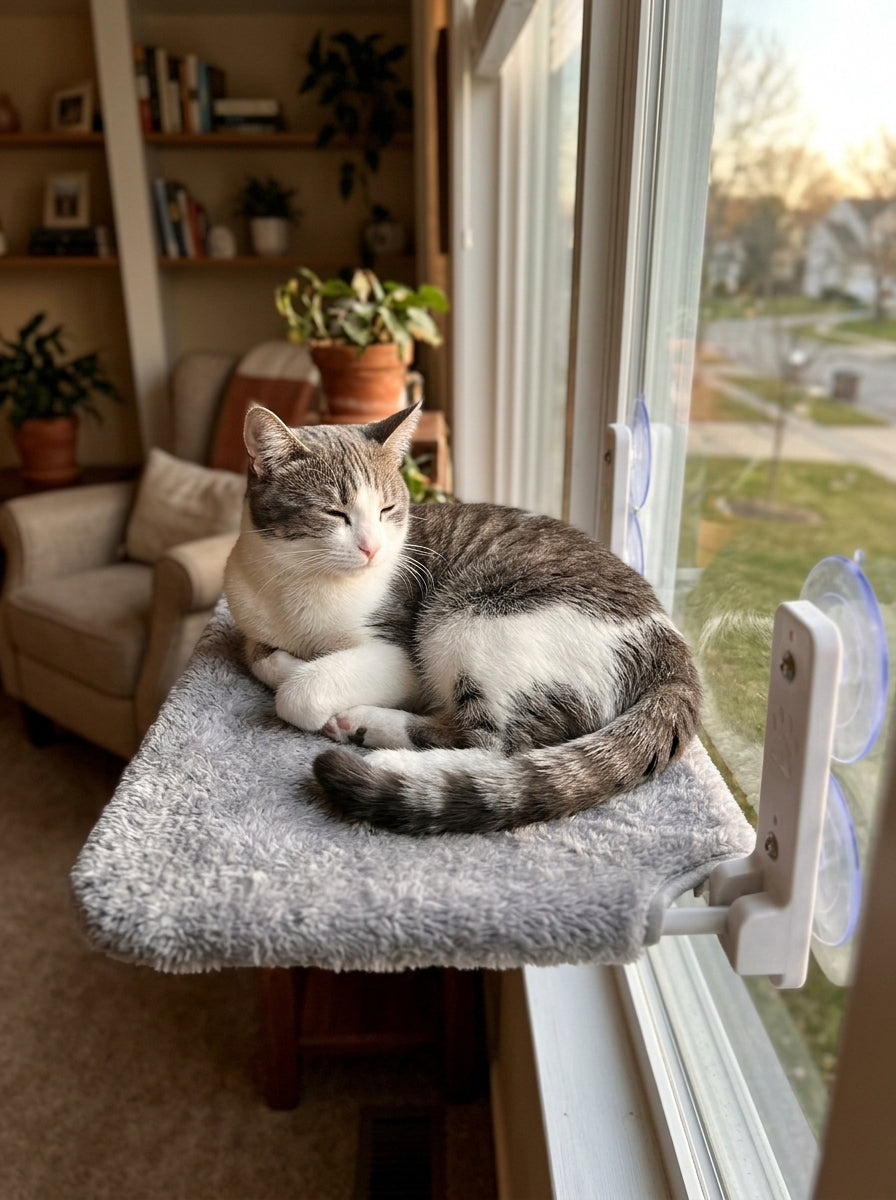 Catvera Plush Window Cat Hammock - Premium Comfort Design