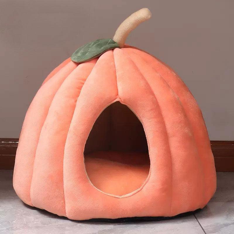 Catvera Pumpkin Cat Cave Bed - Image 4|||PROMPT|||Original clean product image