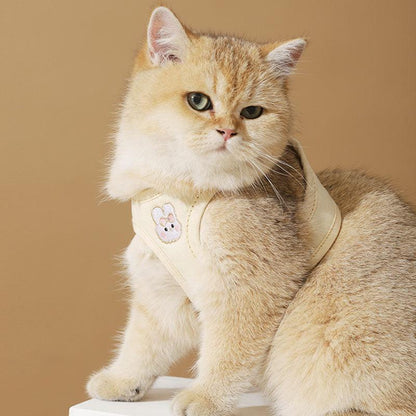 Catvera Rabbit Embroidered Cat Harness - Image 4|||PROMPT|||Original clean product image
