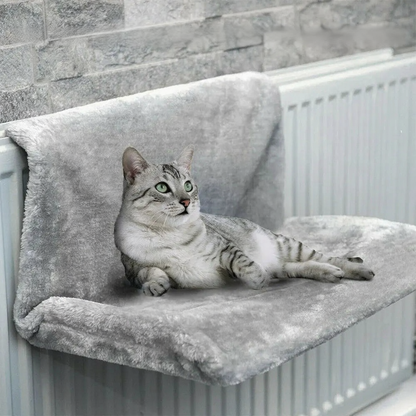 Catvera Radiator Cat Hammock Bed - Image 5|||PROMPT|||Cleaned image. Original analysis: found 1 text overlay watermark at the top of the image