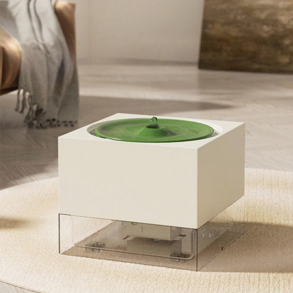 Catvera Record Player Cat Water Fountain - Image 8|||PROMPT|||Cleaned image. Original analysis: found 1 text watermark 'MEWCATS' at the top left of the image