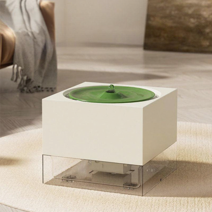 Catvera Record Player Cat Water Fountain - Image 8|||PROMPT|||Cleaned image. Original analysis: found 1 text watermark 'MEWCATS' at the top left of the image