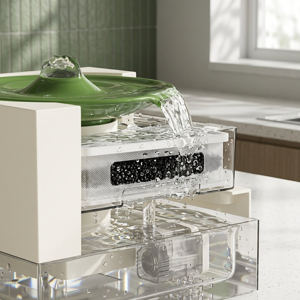 Catvera Record Player Cat Water Fountain - Advanced Hydration Technology