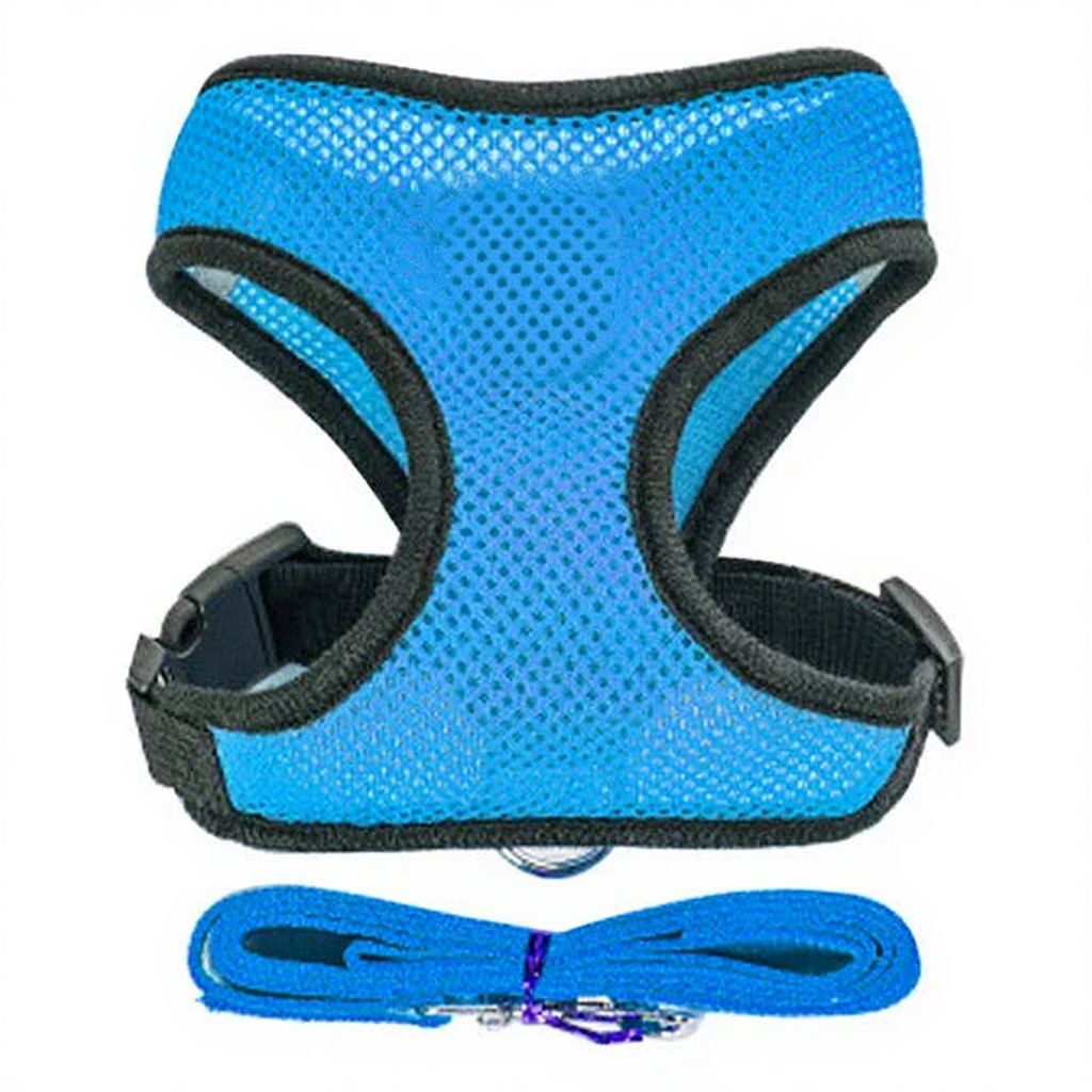 Catvera Reflective Mesh Pet Harness - Image 11|||PROMPT|||Cleaned image. Original analysis: Found 1 paw print logo with brand emblem on the chest patch of the harness