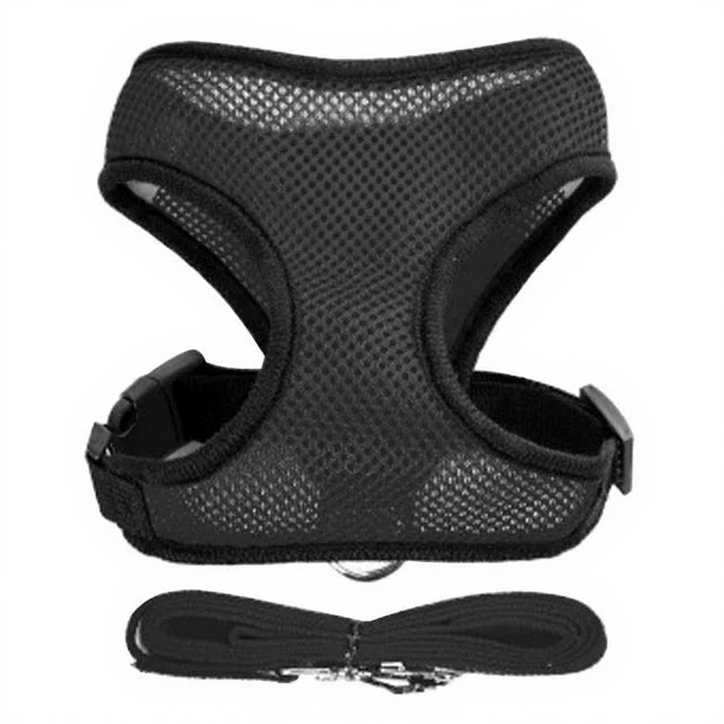 Catvera Reflective Mesh Pet Harness - Image 12|||PROMPT|||Cleaned image. Original analysis: Found 1 brand logo on the product - a paw print logo with brand name on white patch on the harness back