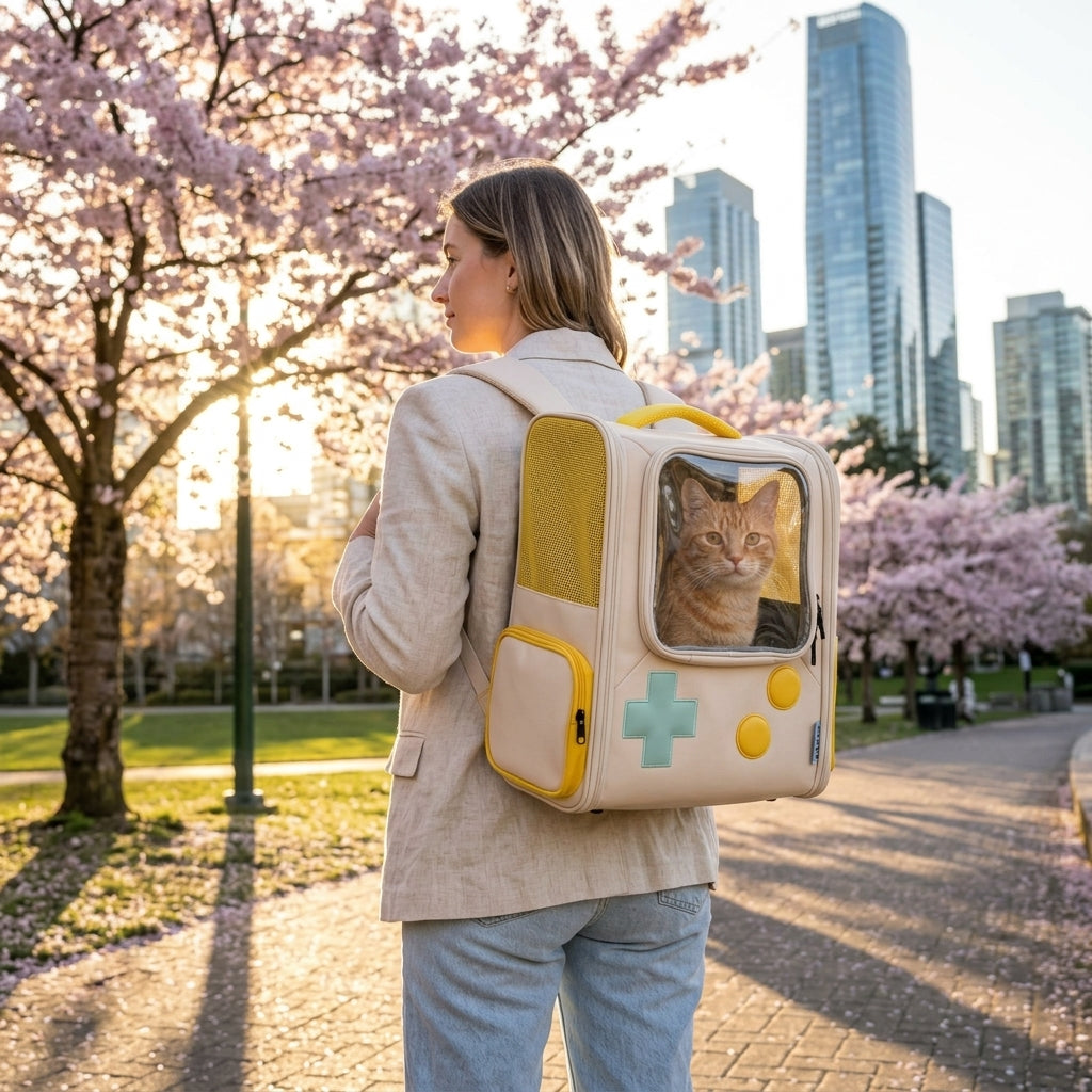 Catvera Retro Gaming Cat Carrier Backpack - Main Product Image