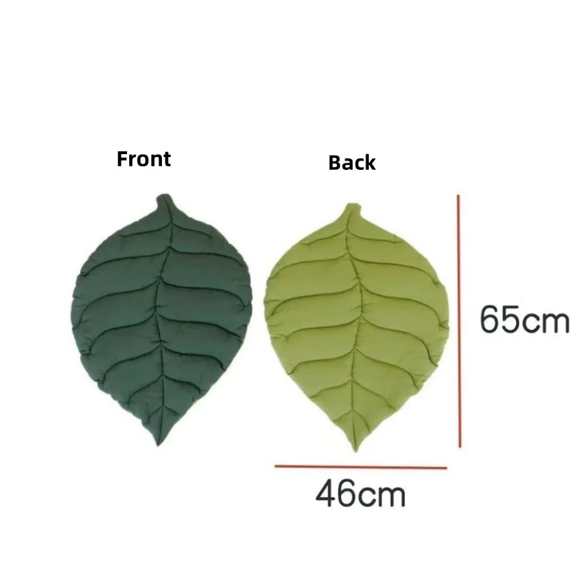 Catvera Reversible Leaf Pet Cushion - Image 6|||PROMPT|||Original clean product image