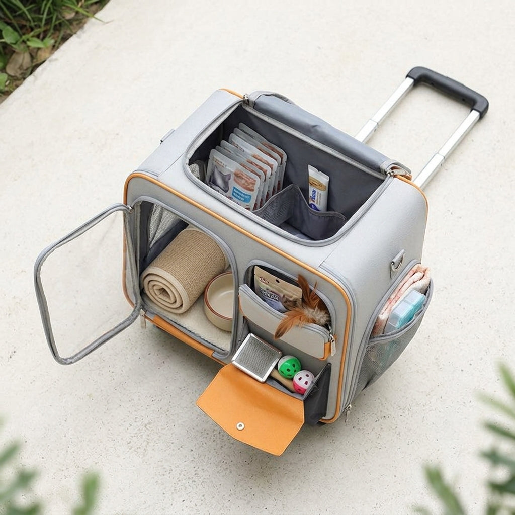 Catvera Rolling Wheeled Cat Carrier - Organized Storage Solutions