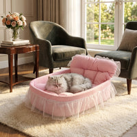Catvera Ruffle Princess Pet Bed - Main Product Image