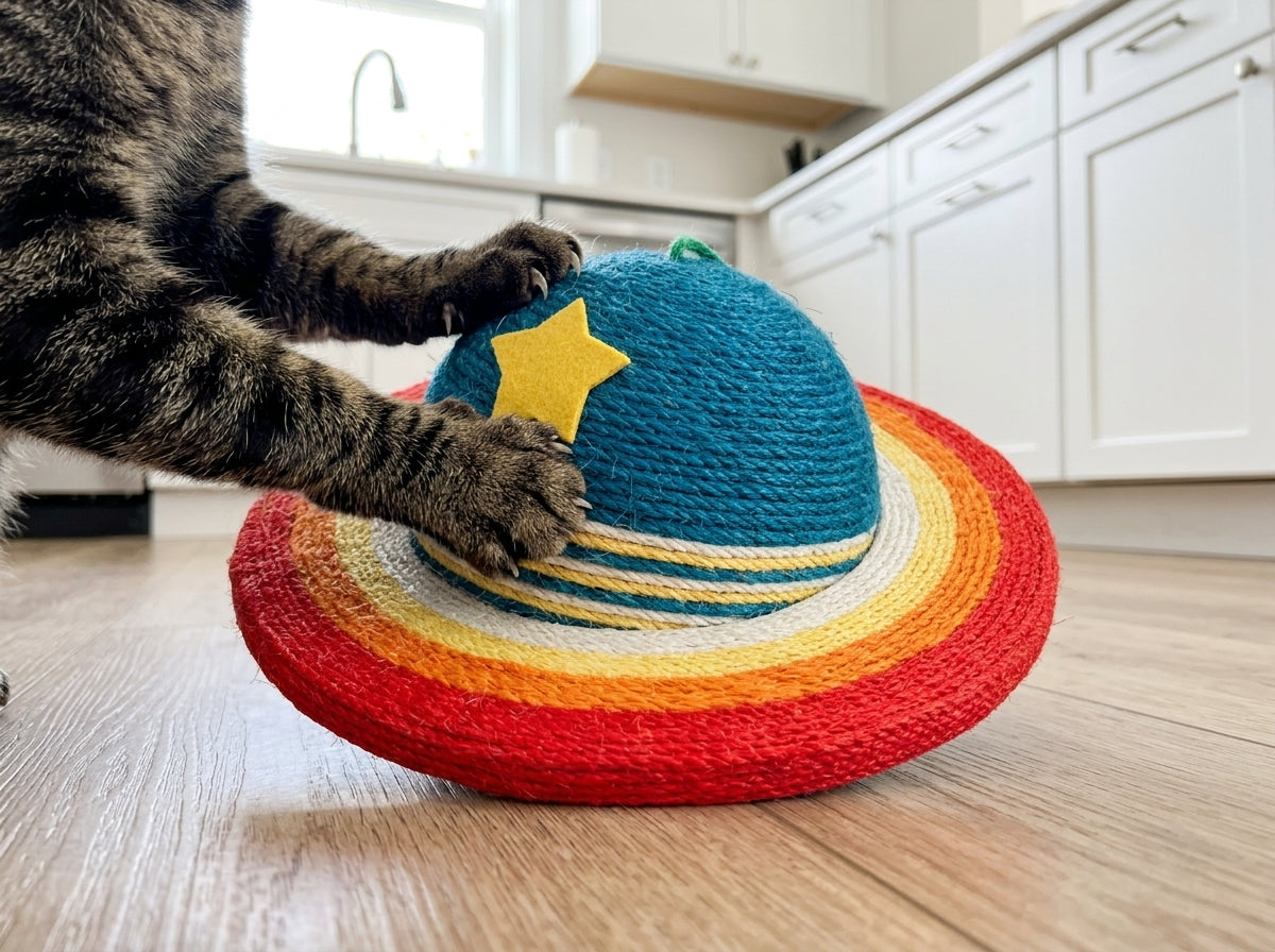 Catvera Saturn Planet Cat Scratcher - Built to Survive Daily Scratching Sessions