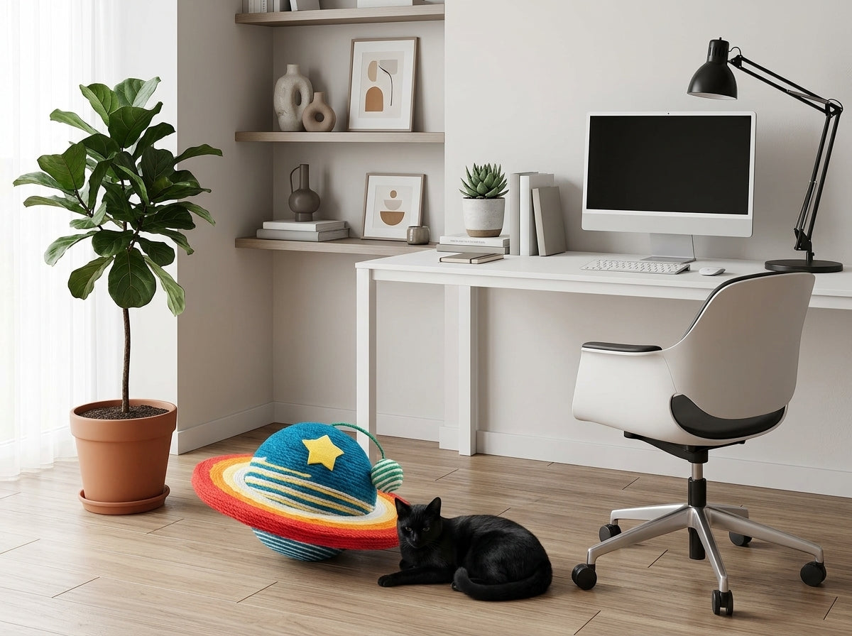 Catvera Saturn Planet Cat Scratcher - Transforms Any Room into a Cosmic Playground