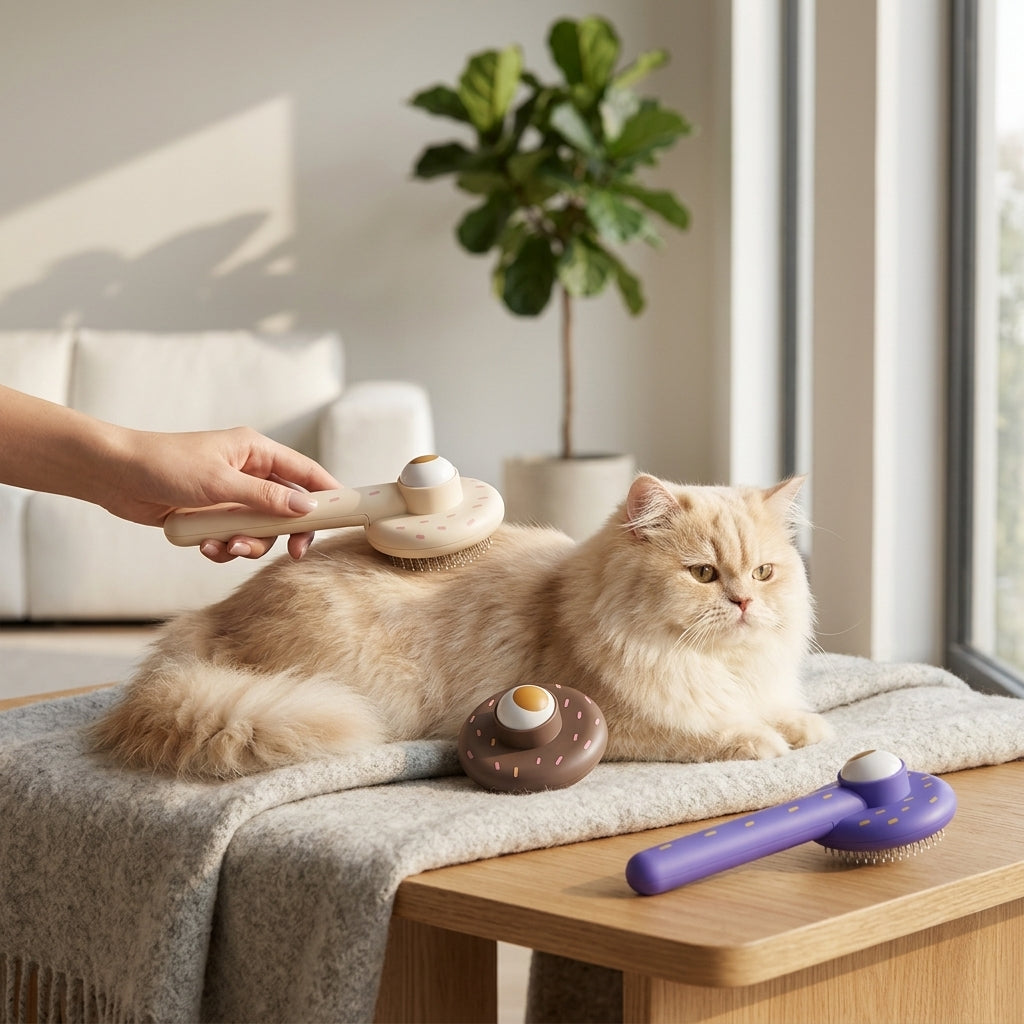 Catvera Self Cleaning Cat Hair Brush - Image 1|||PROMPT|||Original clean product image