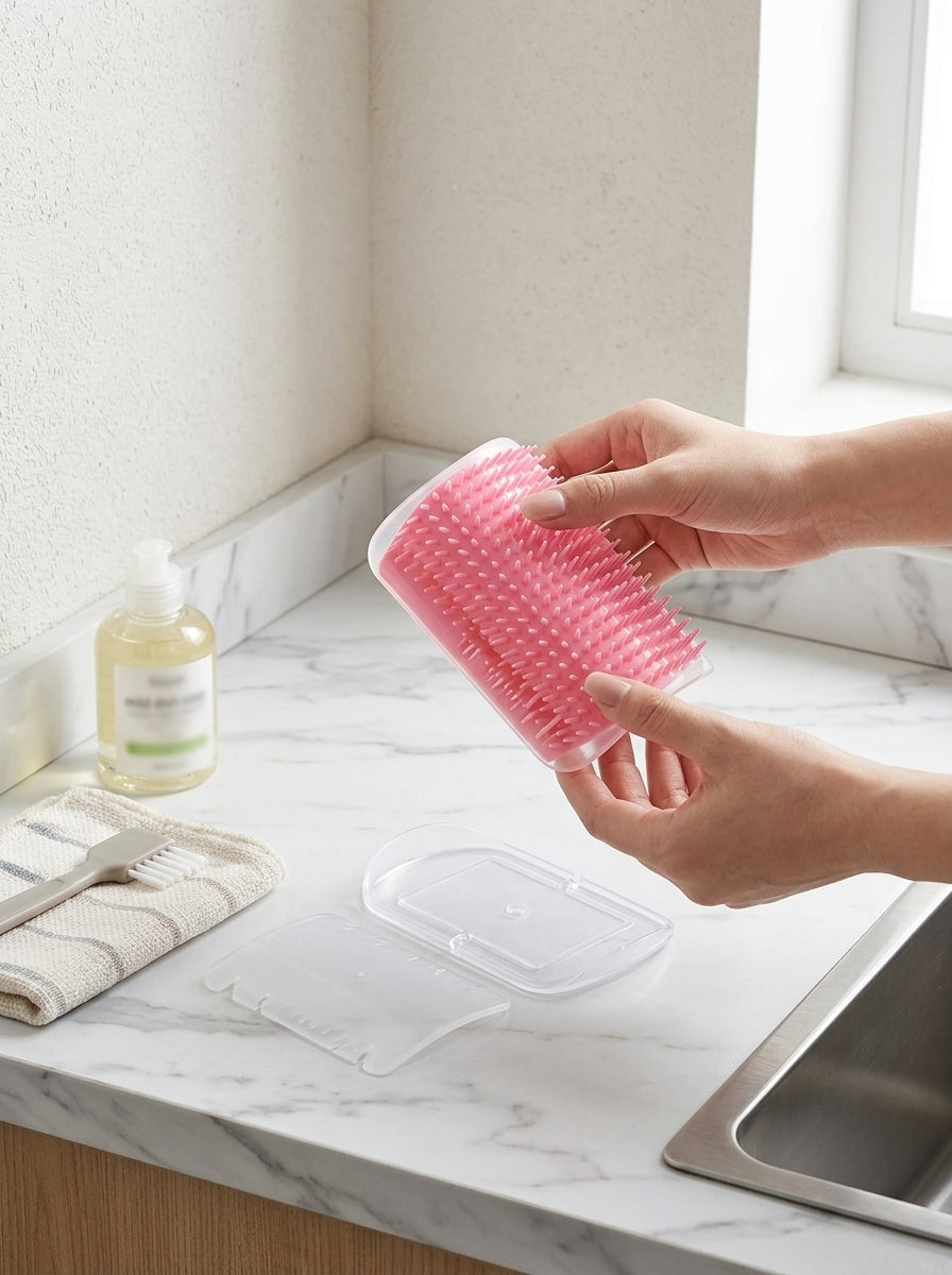 Catvera Self Grooming Corner Brush - Smart Detachable Cleaning System
