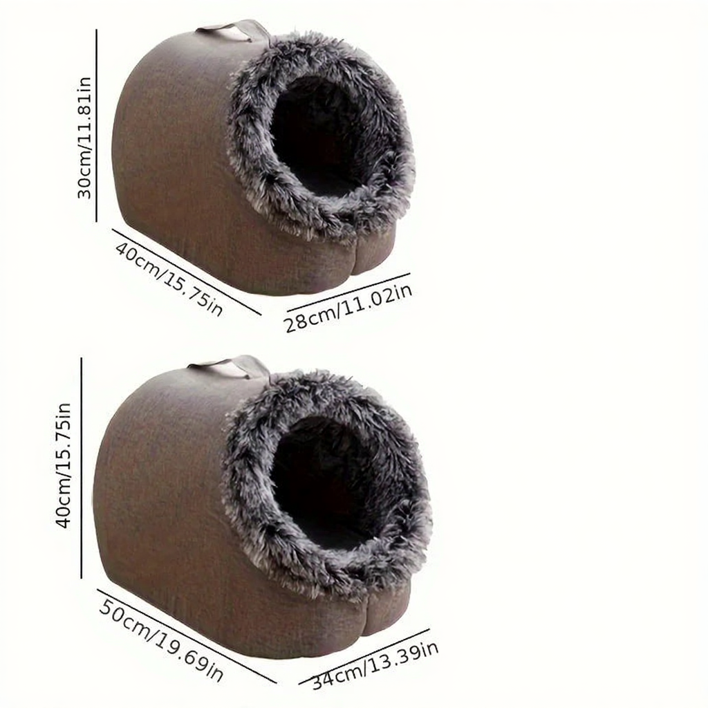 Catvera Self-Warming Cat Cave Bed - Image 6|||PROMPT|||Cleaned image. Original analysis: found 1 brand name watermark and 1 registered trademark symbol on the product image