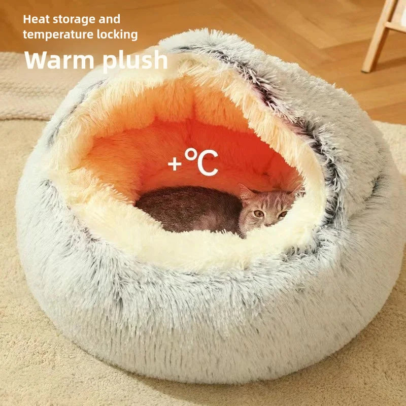 Catvera Semi-Enclosed Pet Bed - Image 2|||PROMPT|||Original clean product image