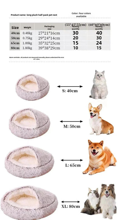 Catvera Semi-Enclosed Pet Bed - Image 6|||PROMPT|||Original clean product image