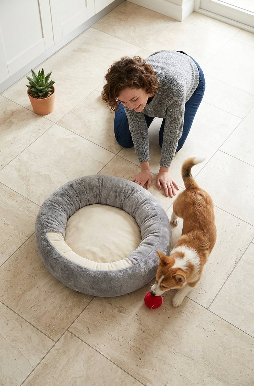 Catvera Semi-Enclosed Pet Bed - Durable Non-Slip Construction