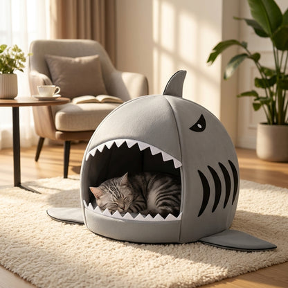 Catvera Shark Cave Cat Bed - Main Product Image