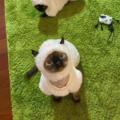 Catvera Sheep Halloween Costume Sphynx - Image 2|||PROMPT|||Original clean product image