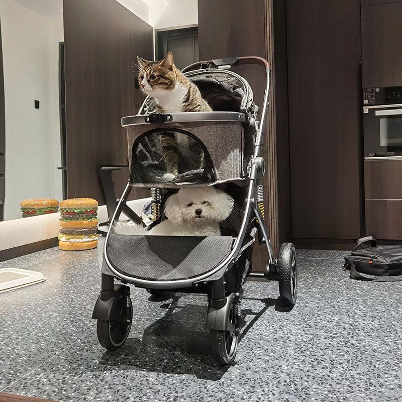 Catvera Shock-Absorbing Cat Stroller Carrier - Image 12|||PROMPT|||Original clean product image