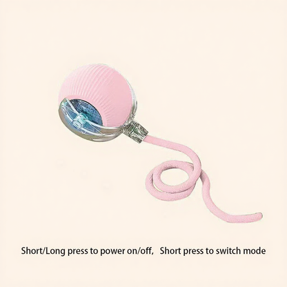 Catvera Smart Interactive Ball Toy - Image 18|||PROMPT|||Cleaned image. Original analysis: Found 1 brand logo/symbol on the product itself - a circular symbol with what appears to be a brand mark embossed on the pink sphere of the device
