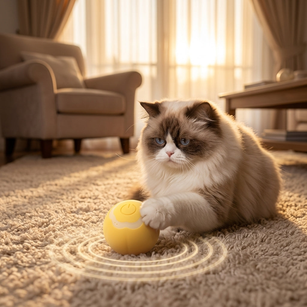 Catvera Smart LED Ball Toy - Premium Safety Design