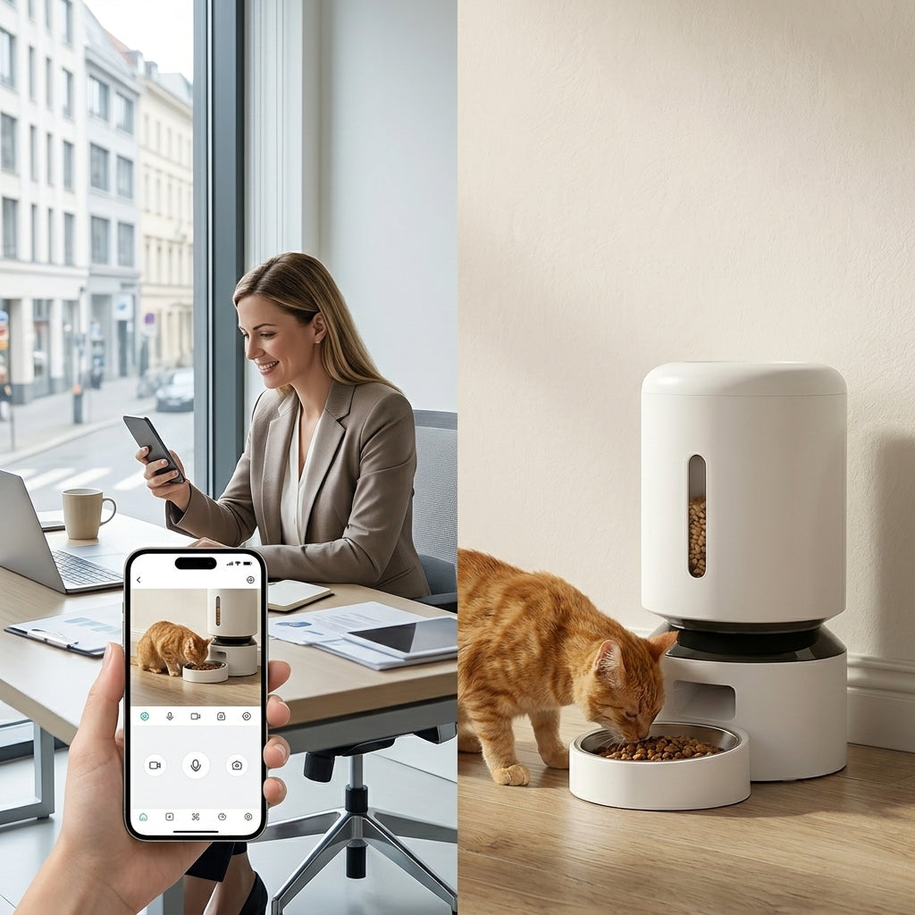 Catvera Smart Pet Feeder Camera - Remote Pet Monitoring