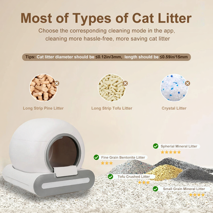 Catvera Smart Self-Cleaning Litter Box - Image 6|||PROMPT|||Cleaned image. Original analysis: Found 1 brand logo on the automatic litter box product itself