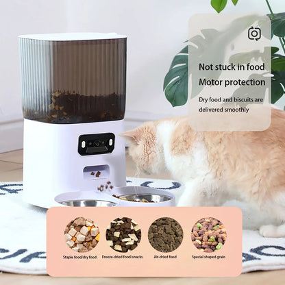 Catvera Smart WiFi Camera Auto Feeder - Image 4|||PROMPT|||Original clean product image