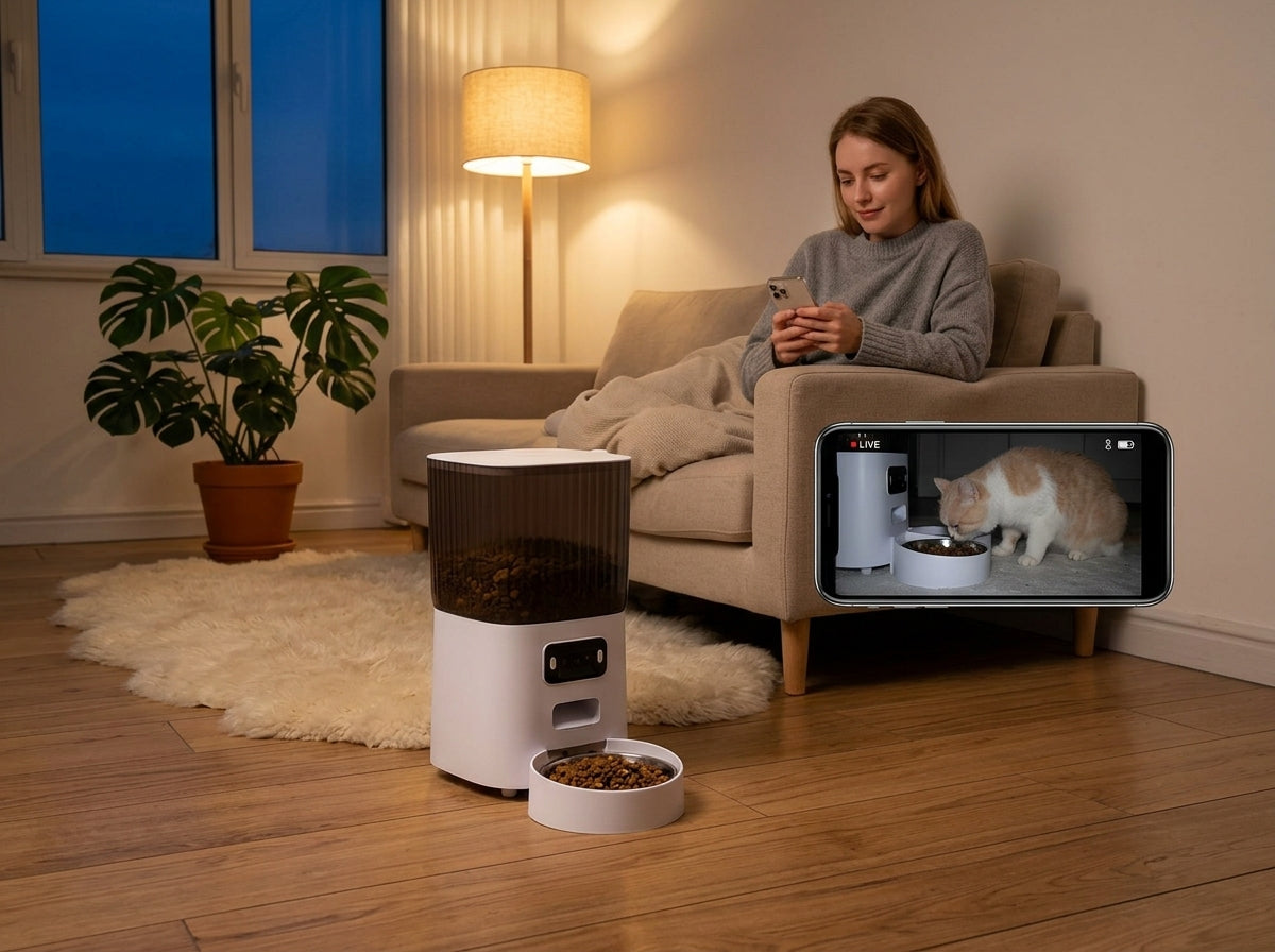 Catvera Smart WiFi Camera Auto Feeder - Smart Video Monitoring