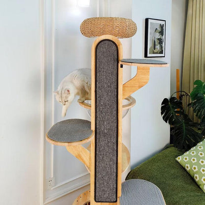 Catvera Solid Wood Cat Climbing Tree - Image 16|||PROMPT|||Original clean product image