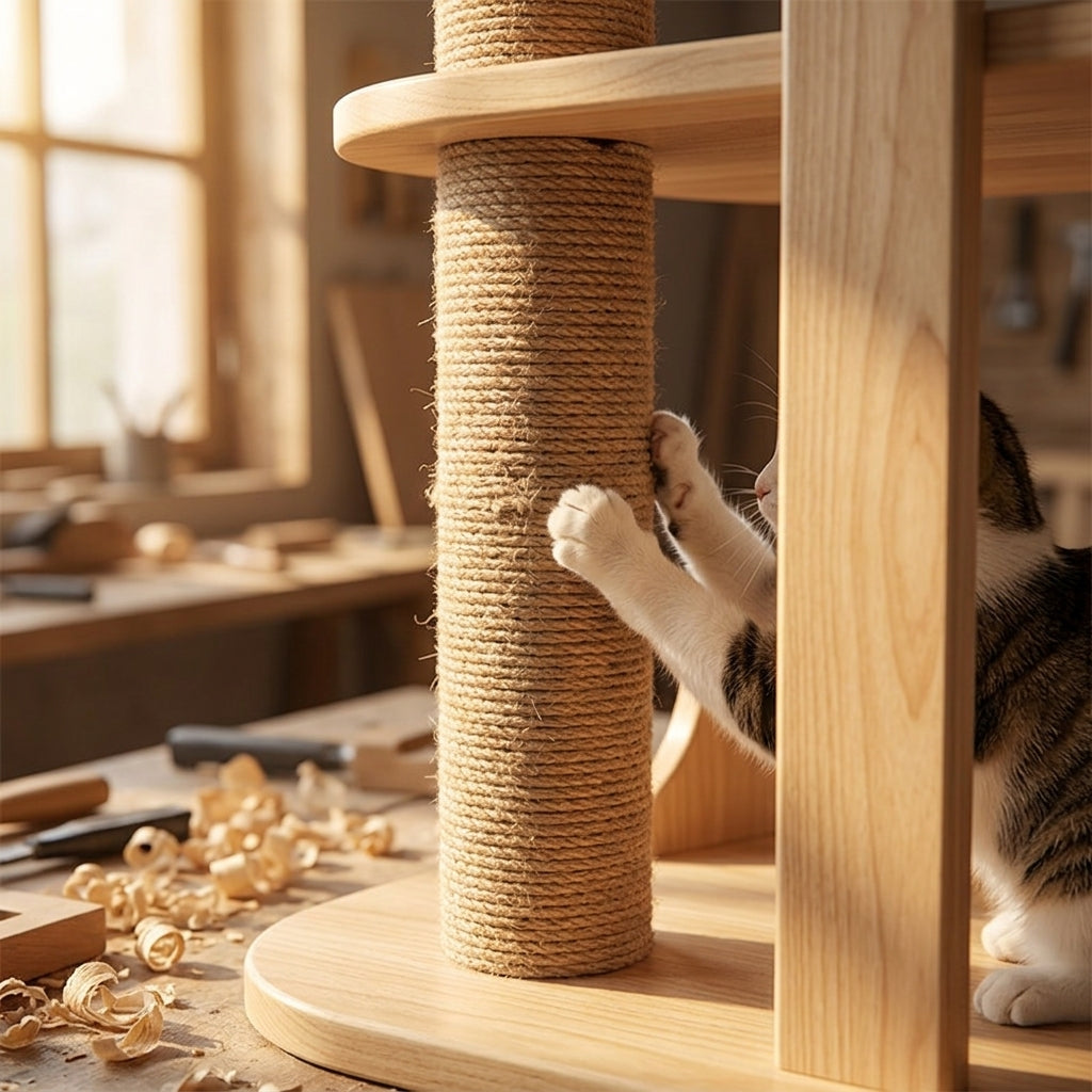 Catvera Solid Wood Cat Climbing Tree - Premium Construction & Durability