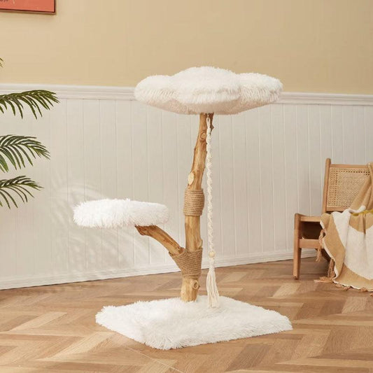 Catvera Solid Wood Cat Tree - Image 1|||PROMPT|||Original clean product image