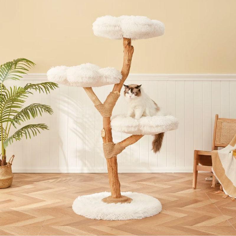 Catvera Solid Wood Cat Tree - Image 2|||PROMPT|||Original clean product image