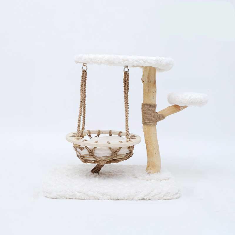 Catvera Solid Wood Cradle Cat Tree - Image 1|||PROMPT|||Original clean product image