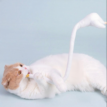 Catvera Sound Teaser Stick Toys - Image 13|||PROMPT|||Cleaned image. Original analysis: Found 1 brand name watermark on the interactive toy wand that the cat is interacting with