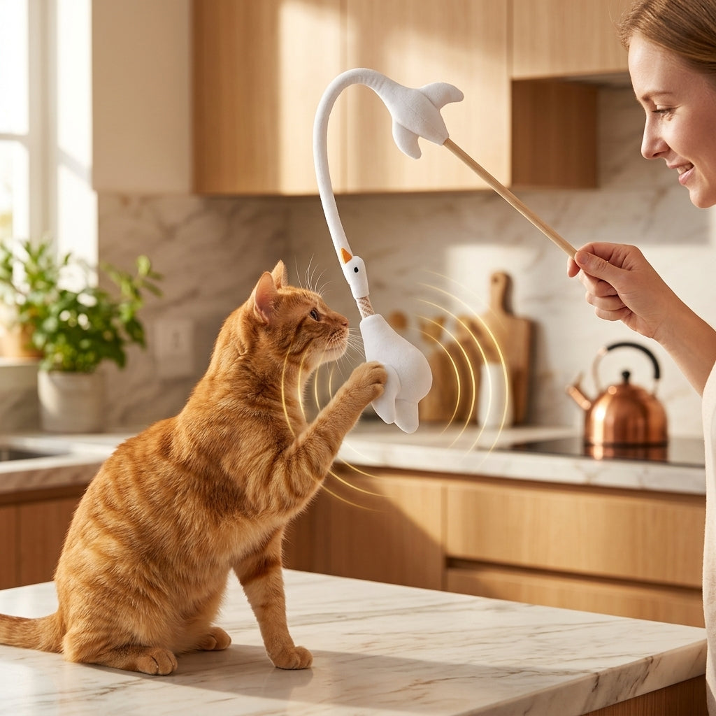 Catvera Sound Teaser Stick Toys - Interactive Sound Technology