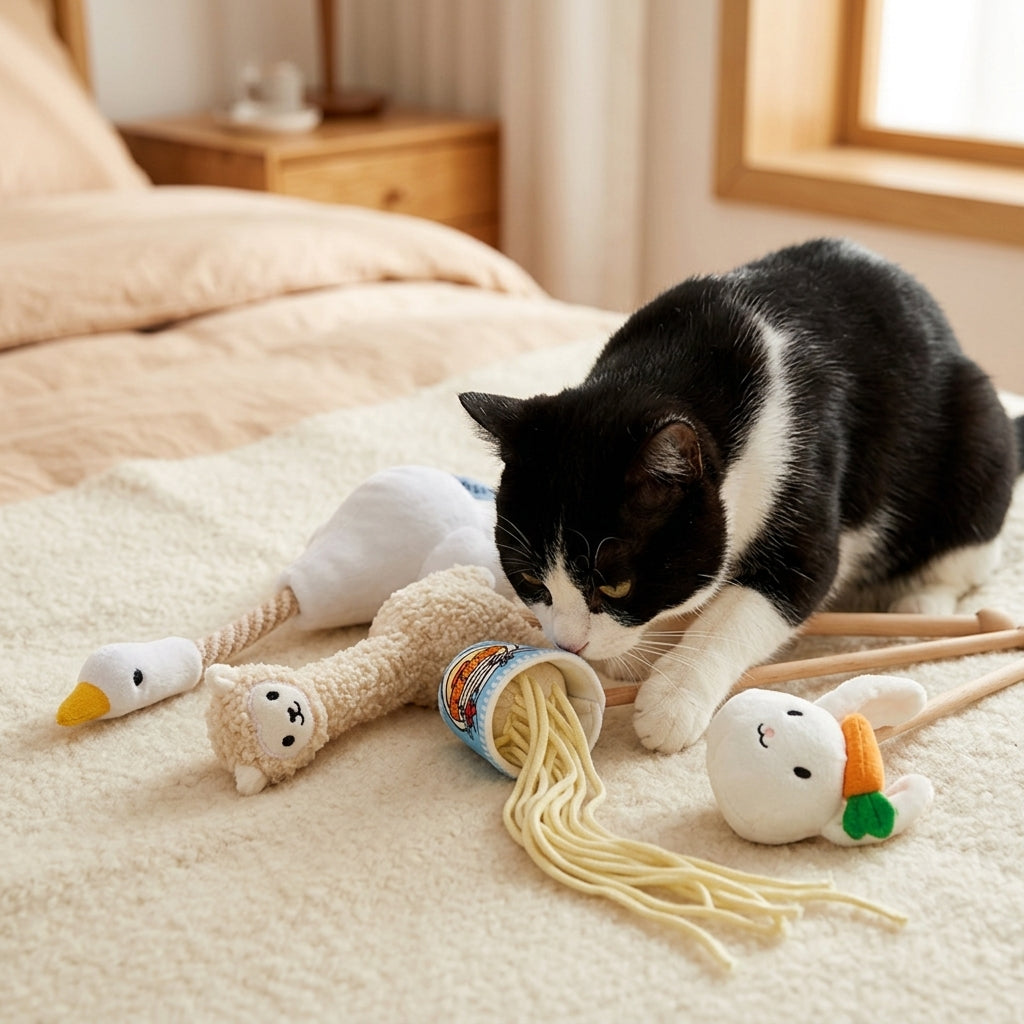 Catvera Sound Teaser Stick Toys - Premium Character Collection