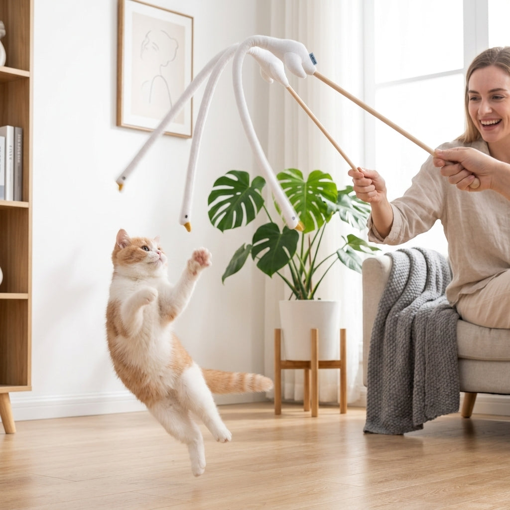 Catvera Sound Teaser Stick Toys - Exercise & Mental Wellness