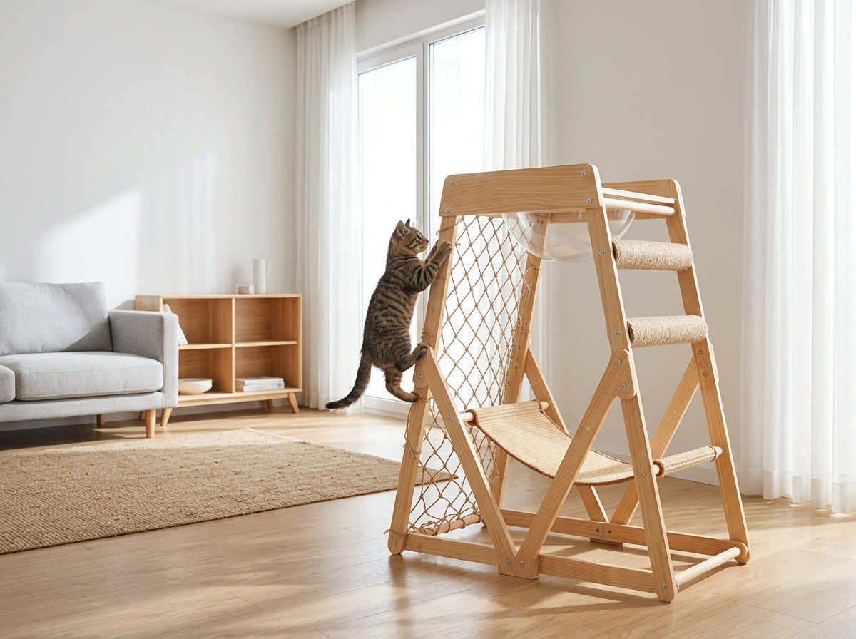 Catvera Space Capsule Cat Climbing Tree - Keeps Active Cats Happy and Healthy