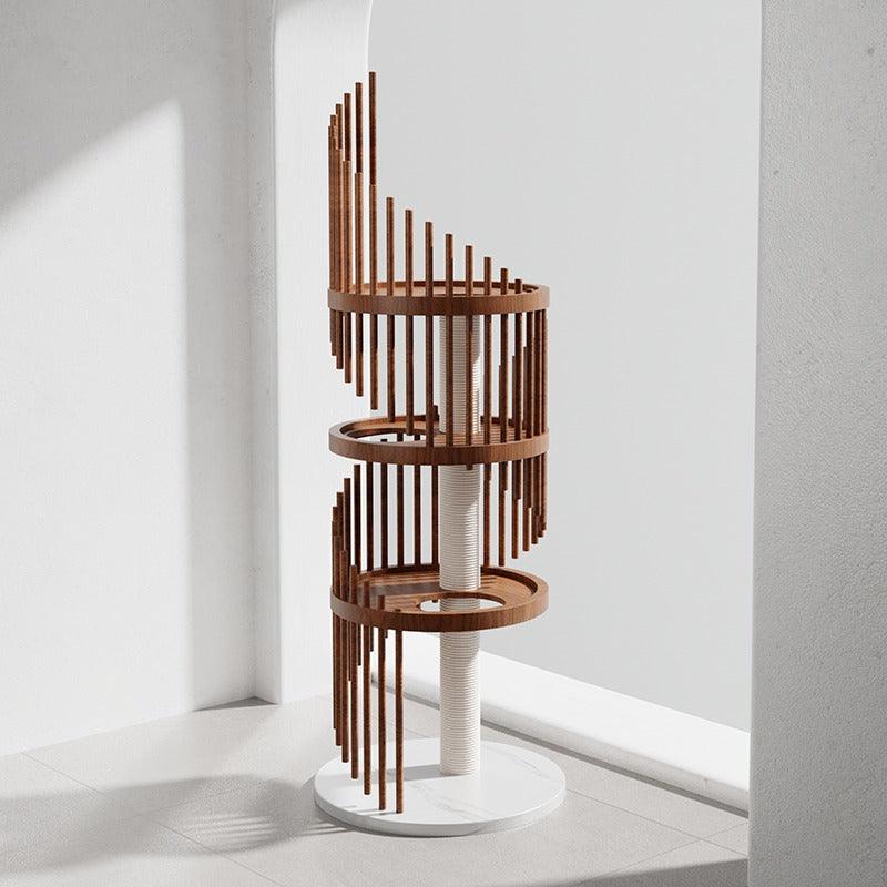 Catvera Spiral Wood Cat Climbing Tree - Image 12|||PROMPT|||Original clean product image