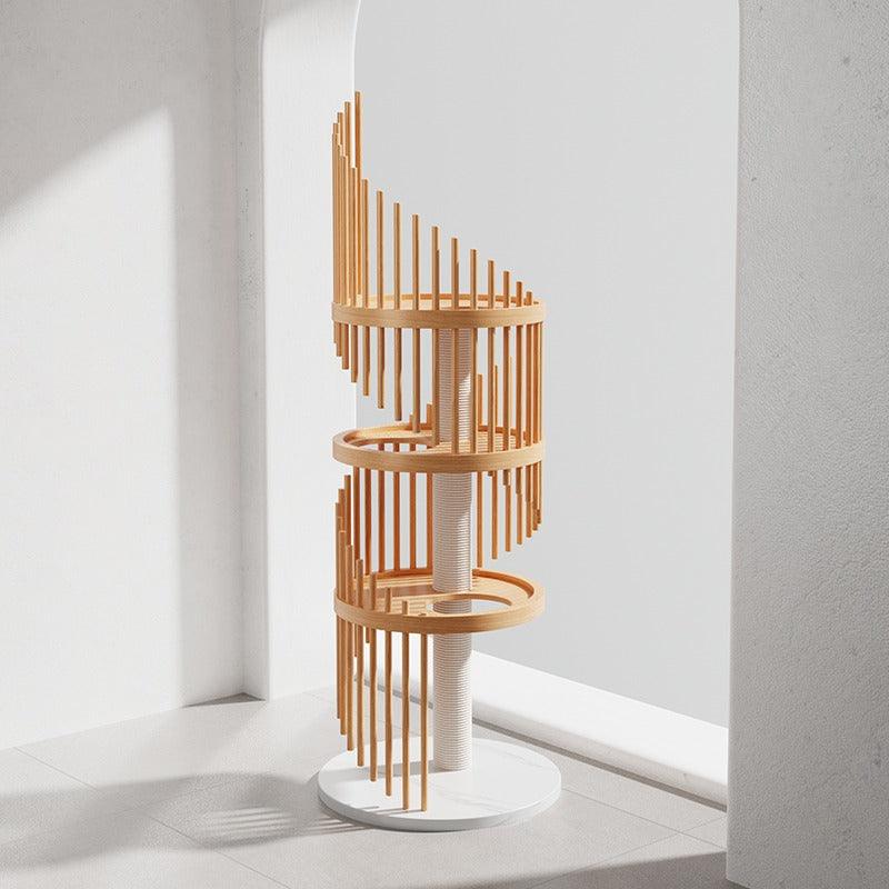Catvera Spiral Wood Cat Climbing Tree - Image 14|||PROMPT|||Original clean product image