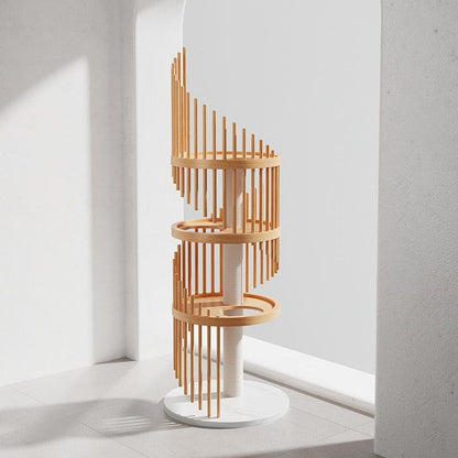 Catvera Spiral Wood Cat Climbing Tree - Image 14|||PROMPT|||Original clean product image