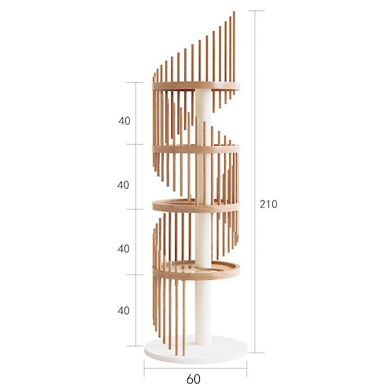 Catvera Spiral Wood Cat Climbing Tree - Image 17|||PROMPT|||Original clean product image