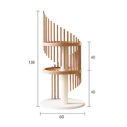 Catvera Spiral Wood Cat Climbing Tree - Image 7|||PROMPT|||Original clean product image